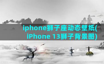 iphone狮子座动态壁纸(iPhone 13狮子背景图)